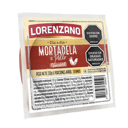Mortadela de pollo Versátil 230g